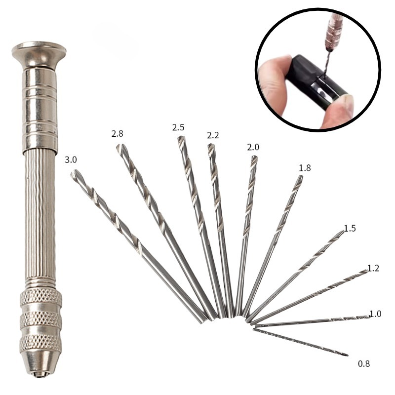 Model Kit Vise - Manual Pin Vise Hand Drill Set