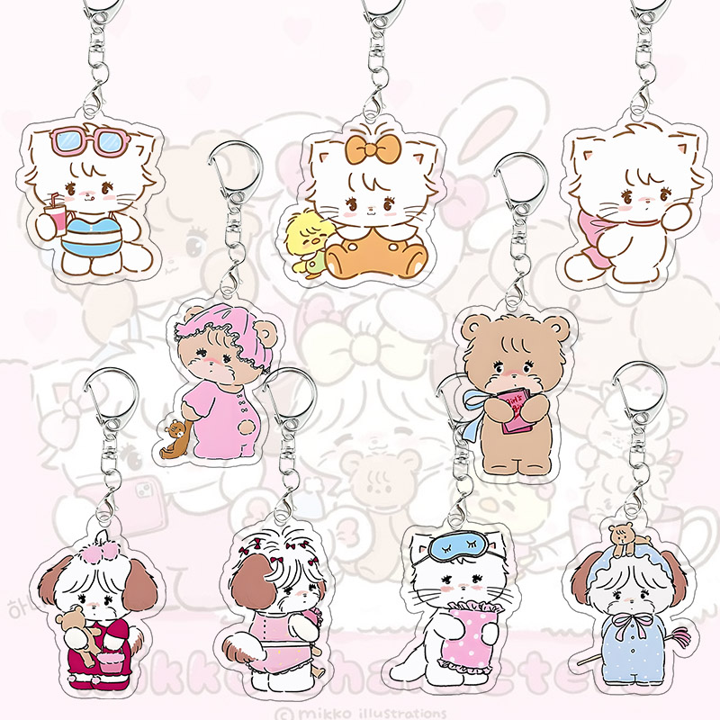 Model Kit Girl - Mikko Kawaii Acrylic Keychain Mousse Latte