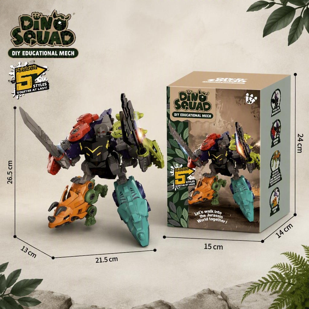 5 IN 1 Children Assembly Dinos - огляд і ціна Model Kit Dinosaur Bandai